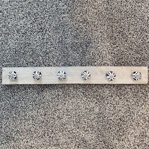 Grey Entryway Coat Rack with Knobs